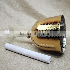 24k Gold European Design Quartz Crystal Singing Grail With Handle or Stand thumbnail-2