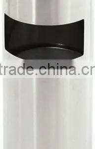 Stainless Steel Round Waste Bin C/w Ashtray Top thumbnail-1