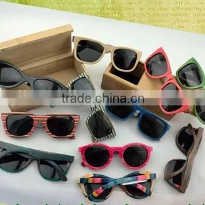 Colorful Skateboard Handmade Wooden Sunglasses thumbnail-1