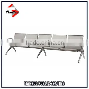 304 Stainless Steel Public Waiting Seat With Middle Armrests Public Furniture thumbnail-1