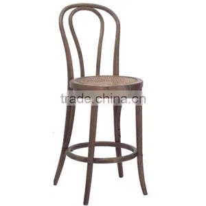 Factory Price Leather French Dining Bar Wood Bar Chair thumbnail-1