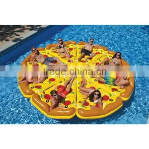 Pool Floats Inflatable Pizza Pie Slice Pool Float Plate Set Mattress thumbnail-1