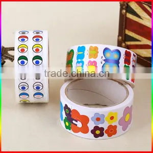 Customed Butterfly Design Paper Cartoon Stickers in Roll for Children thumbnail-4