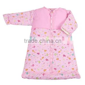 Infant Kids Anti Kicking Quilt Sleeping Bag for Four Seasons Detachable Fillings Pink Style thumbnail-1