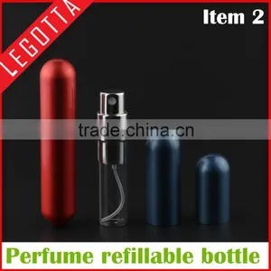 Portable Empty Aluminum Beautiful 5ml Refillable Metal Perfume Bottle in Stock thumbnail-4