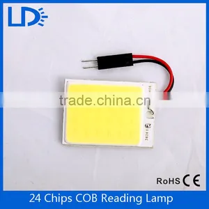 5050smd Car Interior Lamp DC12V Dome Light COB 24 LED Auto Panel Lamp Reading Lights thumbnail-1