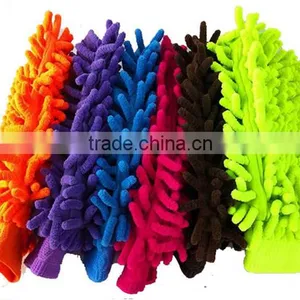 Microfiber Dual Sided Car Wash Mitts Multipurpose Dust Cleaning Brush , Professional Car Washing Brush Gloves thumbnail-2