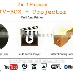 New Arrival! PTP200C 2 in 1 LED Projector + TV BOX 2000 Lumens in Android WIFI Bluetooth Smart Beamer thumbnail-6