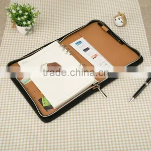 Soft Luxury PU Leather Business Meeting Organizer Notebook With Pen/card thumbnail-4