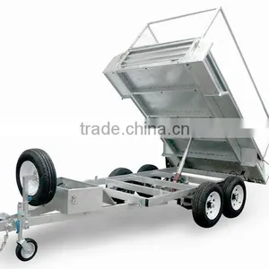 12x5ft Hot Dipped Galvanized 3.5 Ton Heavy Duty Hydraulic Tipper Box Trailer thumbnail-1