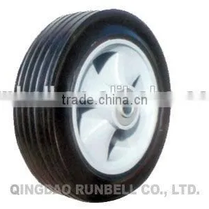 Small Solid Rubber Wheel for Trolley Hand Truck 8"x 2.2" thumbnail-1