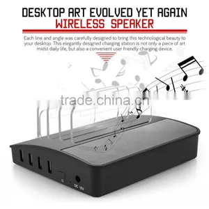 VOXLINK NEW 30W 4 Ports USB Charger Charging Station Dock With Bluetooth Wireless Speaker Function thumbnail-3