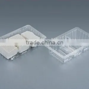 Disposable Plastic Food Tray With 3 Compartments, Cake/cookie/biscuit Packing Tray thumbnail-1