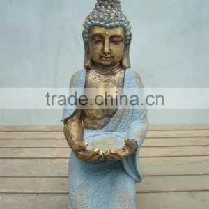 India Market Fiberstone Sitting Buddha Statue thumbnail-3