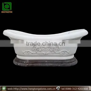 Natural Stone Oval Modern Freestanding Bathtub thumbnail-1