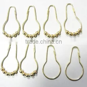 Colorful Shower Curtain Hooks Rings,Polished Chrome Metal Bathroom Shower Curtain Hooks, Curtain Hooks, Curtain Rings thumbnail-3
