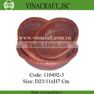 Brown Bamboo Basket for Egg Storage thumbnail-1