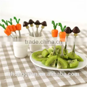 Cute Crab Shape Silicone Fruit Fork With Stainless Steel thumbnail-1