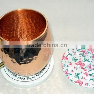 HIGH QUALITY MDF WOODEN DRINKING CUP COASTER, ECO FRIENDLY TEA/COFFEE/BEER MUG COASTER , BUTTERFLY DESIGN COASTERS thumbnail-2