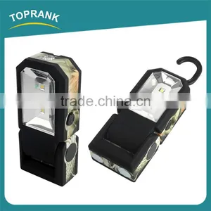 Outdoor Super Bright Camouflage Printed Flat Magnetic Flashlight With Hook thumbnail-1