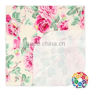Popular Newborn Shower Gift Soft Navy Floral Infant Baby Swaddle Blanket thumbnail-2