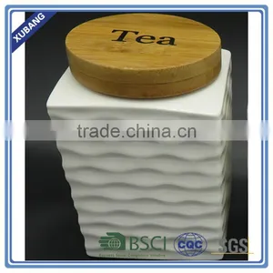 White Colour Coffee Sugar Tea Ceramic Storage Jar thumbnail-3