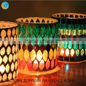 Glass Mosaic Candlestick thumbnail-2