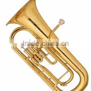 Bb Key Piston Valve Gold Lacquer Baritone thumbnail-1