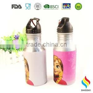 600ML Aluminum Sports Water Bottle With Straw thumbnail-1