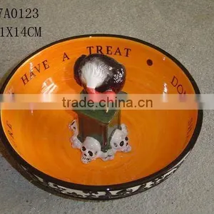 Ceramic Halloween Skull Bowl/ Halloween Items thumbnail-1