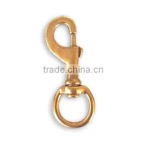 1-1/8" Solid Brass Hook, High Quality Solid Brass Swivel Eye Snap Hook thumbnail-6