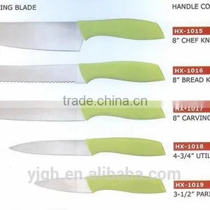 5pcs Color Plastic Handle Kitchen Knife Food Preparation Kitchenware Tools thumbnail-1