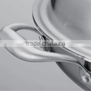 High Quality Highend Chinese Wok Round Bottom Composite Steel Wok thumbnail-3