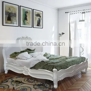 Bed Carving Nobel White Color thumbnail-1