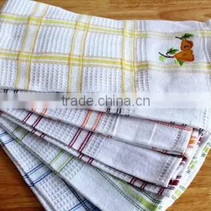 Wholesale Cheap 100% Cotton Plaid Waffle Weave Dish Towels thumbnail-2