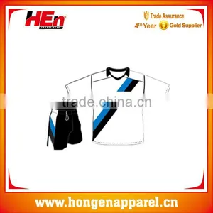 Hongen Apparel Wholesale Honey Mate Classic White Short Sleeve Soccer Training Set OEM Customized Design thumbnail-1