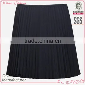 Girls Mini Short Casual Leisure Wear A-line Black Pleated Skirt thumbnail-1