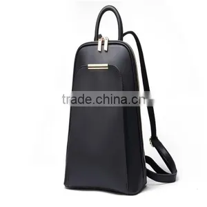 2016 Black Pattern Leather Backpack Girl School Bag thumbnail-1
