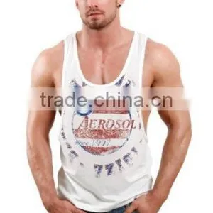 Cheap Wholesale 100% Cotton Causal Men Running Vest thumbnail-2