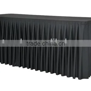 Knitted Table Skirting, Knitted Fitted Table Cover, Wrinkle-free Table Cloth thumbnail-1