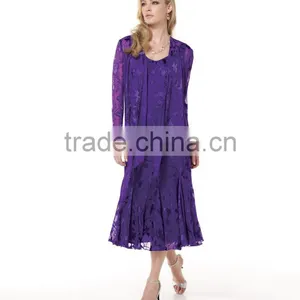 Formal Long Sleeve Knee Length Plus Size Dress thumbnail-2