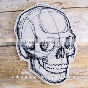 Custom High Quality Embroidered Creative Skulls Patch for Clothes Embroidery Patch Made in China Choose Size/color thumbnail-5