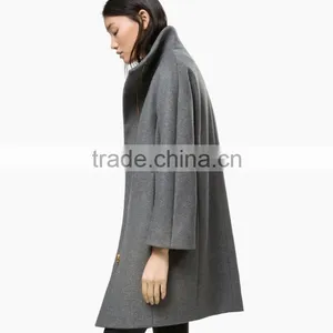 Grey Color Stylish Design Lady Coat thumbnail-5
