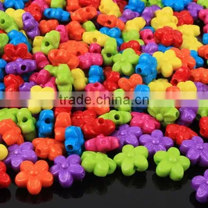 Multicolor Flower Design Acrylic Charms Diy Handmade Flower Plastic Charms for Bracelets Jewelry thumbnail-1