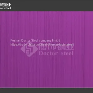 Color Decorative Stainless Steel Sheet,pink Hairline Stainless Steel Plate thumbnail-3