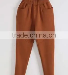 Wholesale Factory Products Plain Designs Cheaper Customs Slim Pants for Women KM0697 thumbnail-2