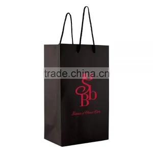 Textured Embossed Eurotote Shopping Bag - Fits 2 Wine Bottles, Dimensions Are 8" x 4.75" x 13.5" and Comes With Your Logo. thumbnail-1