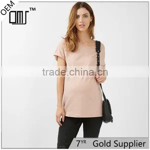 Boyfriend Style Garment Slogan Oem Multipack Maternity Nursing Blouse thumbnail-1