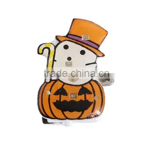 Plastic Halloween Pin Brooches Pumpkin Person Orange-red Brooch Pins For Women thumbnail-2