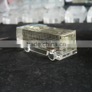 Transparent Antique Crystal Car Model Crsytal Bus Model For Car Business Guest Memento thumbnail-3